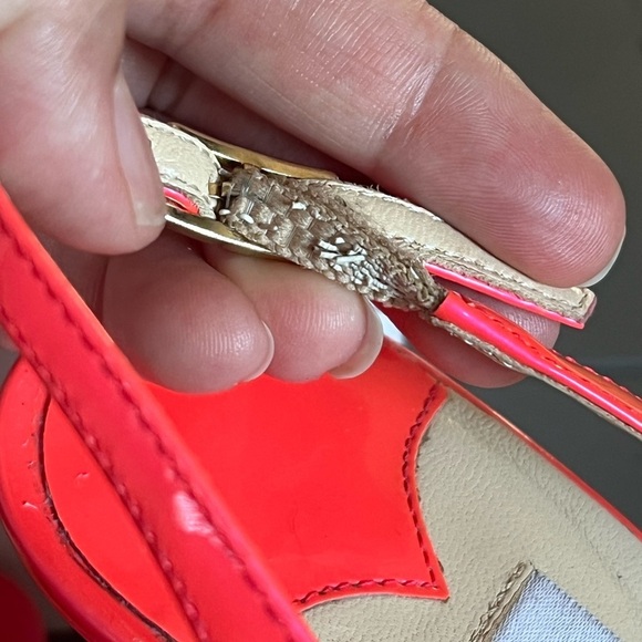 Jimmy Choo Vibrant Pink Slingback Heels Size 36.5 - Picture 7 of 9